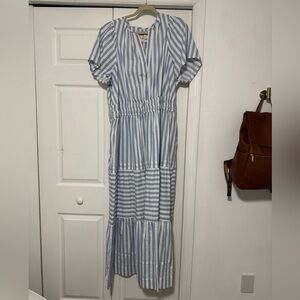 Light blue/white stripe Somerset dress